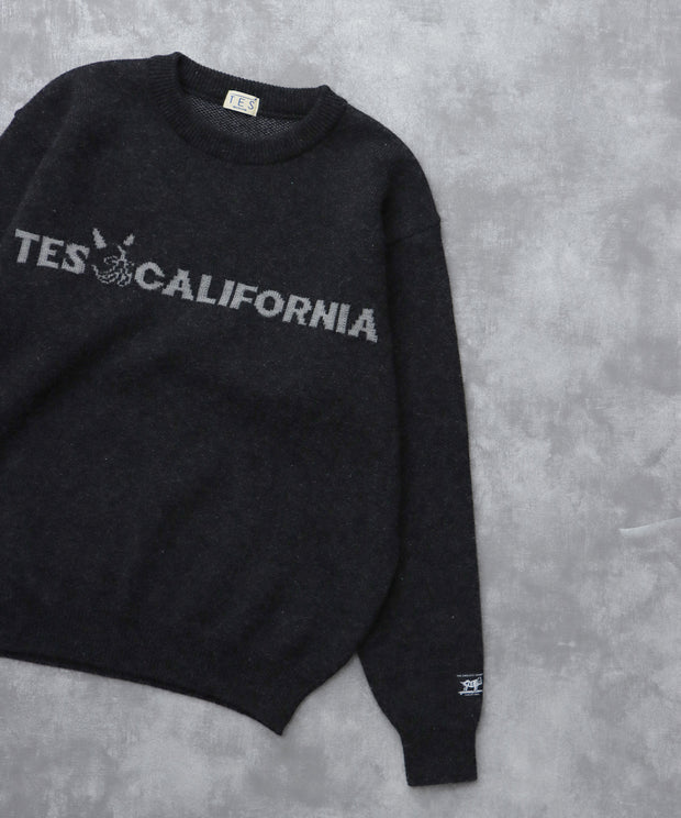 《11月下旬お届け予定》TES LOGO JQ WOOL KNIT / クルーネックニット