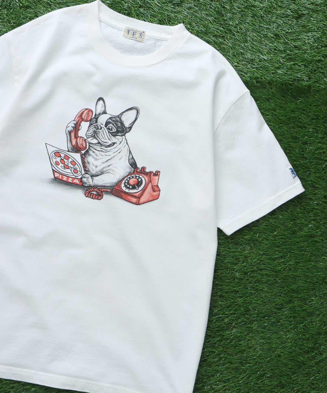 niceness CONRAD 動物イラスト Tシャツ M ホワイト 一筆書きの動物」Tシャツ（Sサイズ） | hotel fox (ホテルフォックス)