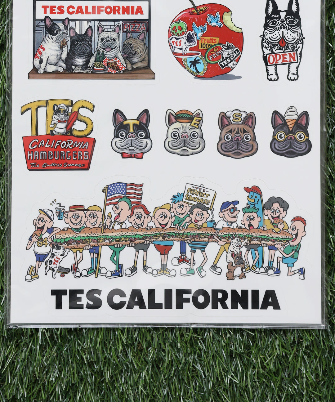 NEW】TES × POP FIRE A4 STICKER SHEET -「FOOD」/ ステッカーシート