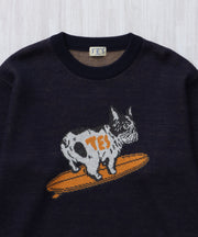 【WEB / FLAG SHOP限定】TES JAPAN MADE  TURN BUHI KNIT CN /クルーネックニット