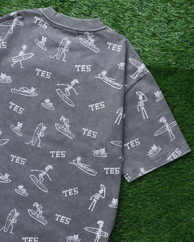 TES ENDLESS SURFIN ALL OVER T-SHIRT / ビッグシルエットTシャツ