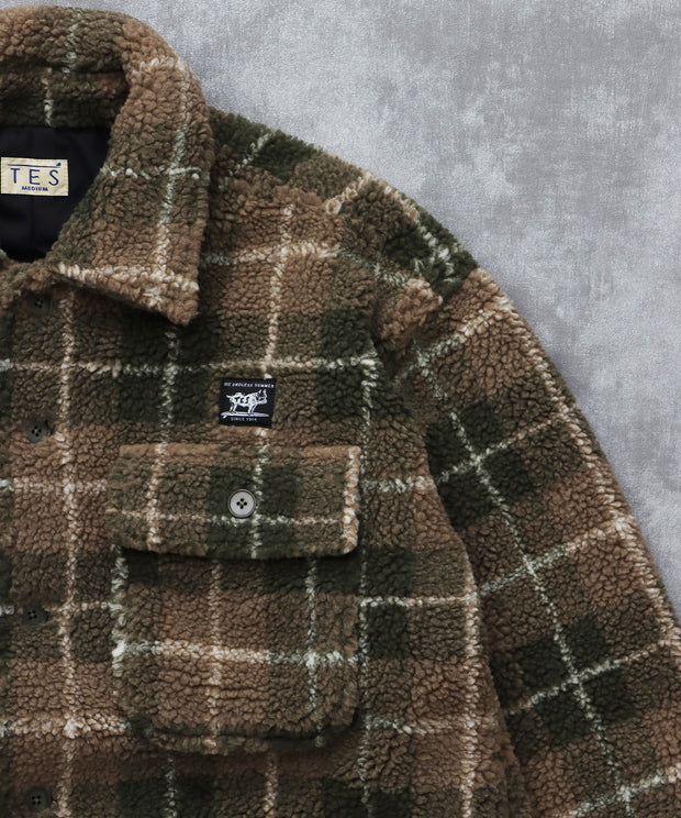 《11月下旬お届け予定》TES BOA SURF CHECK JACKET / ボアジャケット