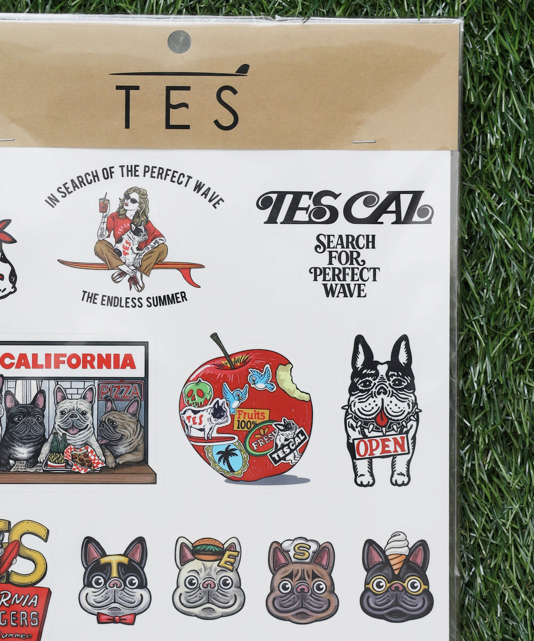 NEW】TES × POP FIRE A4 STICKER SHEET -「FOOD」/ ステッカーシート