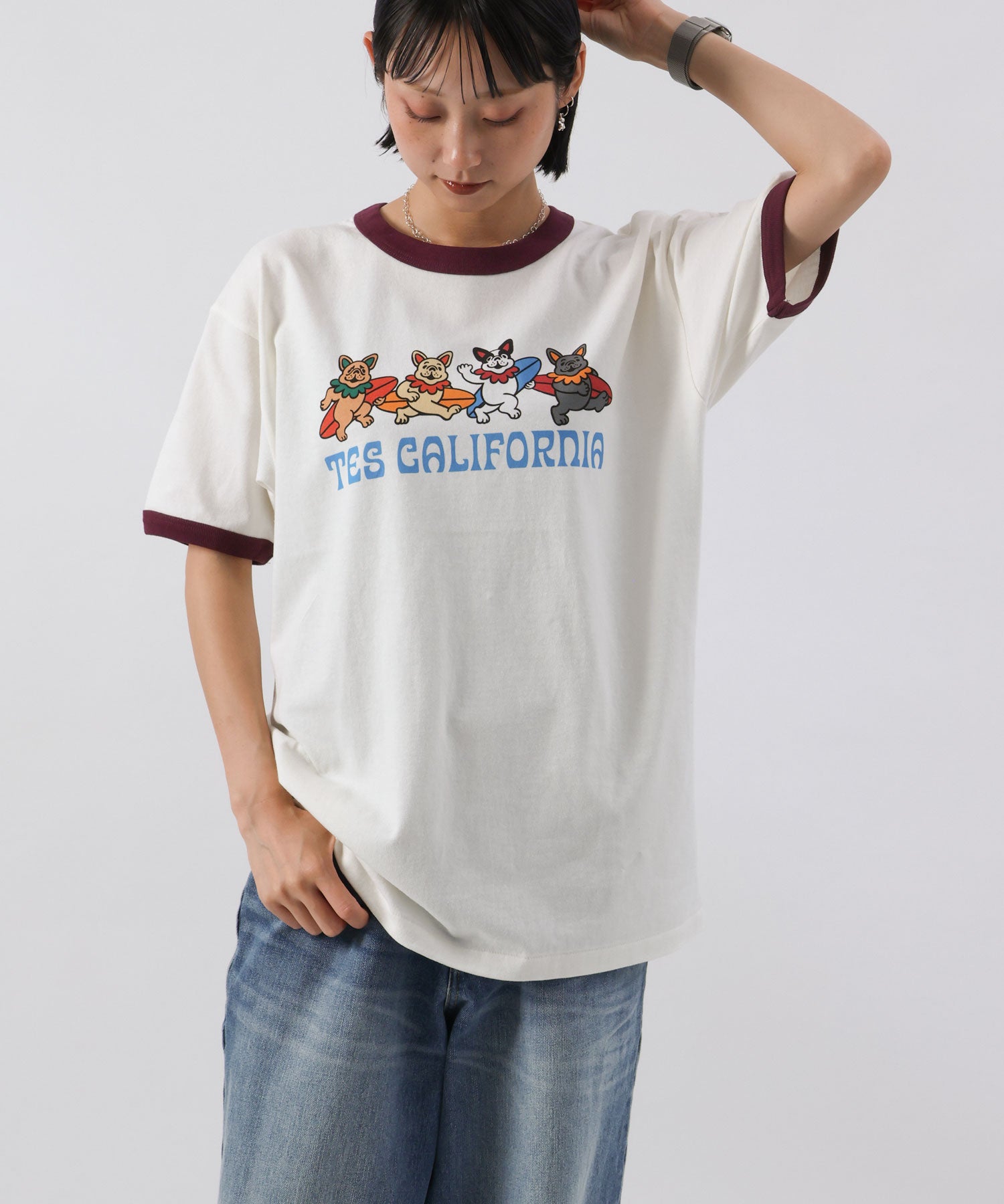 7月下旬お届け予定》【WEB / FLAG SHOP限定】SURF BUDDIES RINGER T