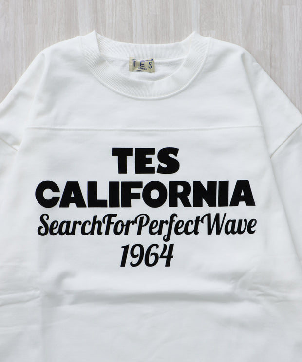 《12月下旬お届け予定》TES CALIFORNIA FOOT BALL T-SHIRT 9SLEEVE / フットボールTシャツ ９分袖
