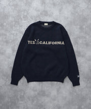 《11月下旬お届け予定》TES LOGO JQ WOOL KNIT / クルーネックニット