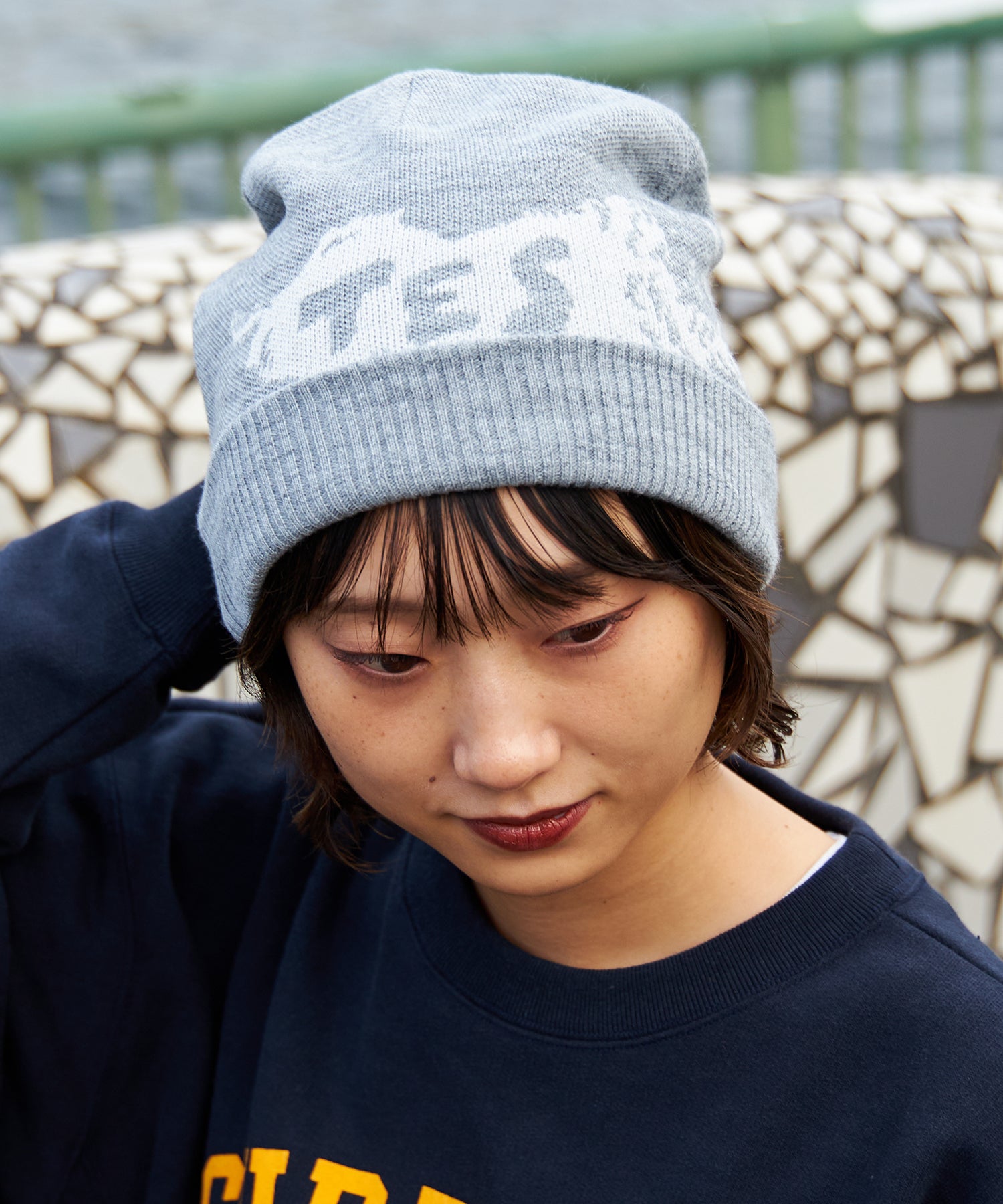 Nissy ナップタイム キャップ メルトンハット ライトブルー naptime