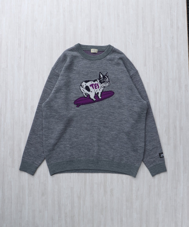 【WEB / FLAG SHOP限定】TES JAPAN MADE  TURN BUHI KNIT CN /クルーネックニット