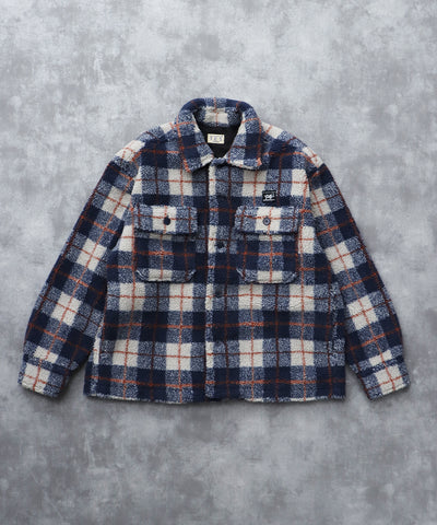 《11月下旬お届け予定》TES BOA SURF CHECK JACKET / ボアジャケット