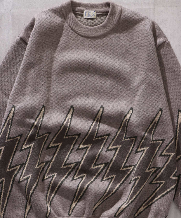 TES THUNDERBOLT 70s CREWNECK KNIT / クルーネックニット