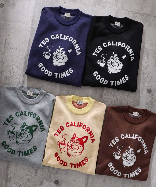 TES GOOD TIMES JQ CREWNECK KNIT / クルーネックニット