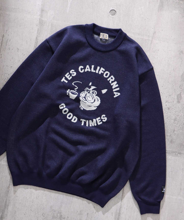 TES GOOD TIMES JQ CREWNECK KNIT / クルーネックニット