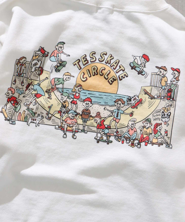 《10月下旬お届け予定》TES ALLSTAR SKATE PARK SWEAT CREW NECK / クルーネックスウェット