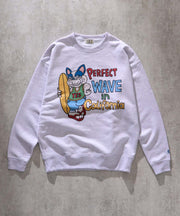 TES 90s VINTAGE SOUVENIOR GRAPHIC ASH SWEAT BIG / クルーネックビッグスウェット