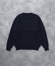 《11月下旬お届け予定》TES LOGO JQ WOOL KNIT / クルーネックニット