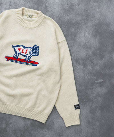 《11月下旬お届け予定》TES SAGARA BUHI WOOL KNIT / クルーネックニット