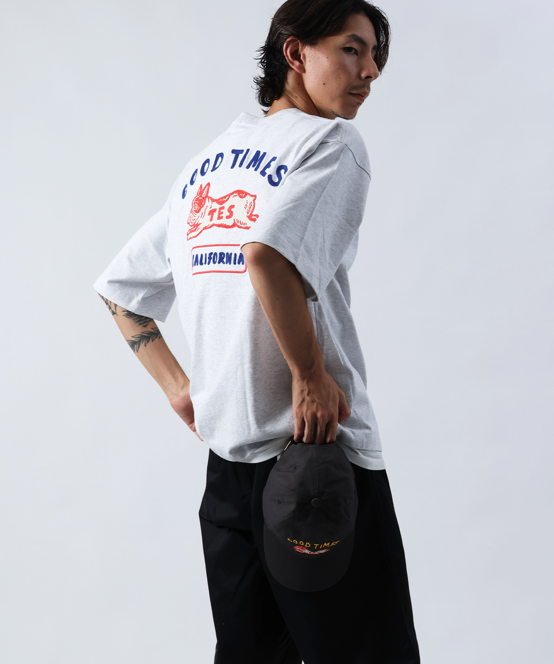 TES GOOD TIMES EMB BIG T-SHIRT / ビッグシルエットTシャツ – TES