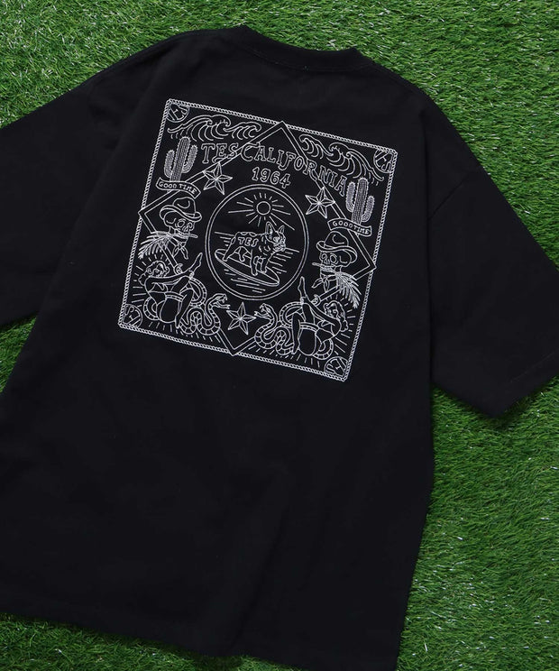 【一部再入荷】TES BANDANA EMB BIG T-SHIRT / ビッグシルエットTシャツ