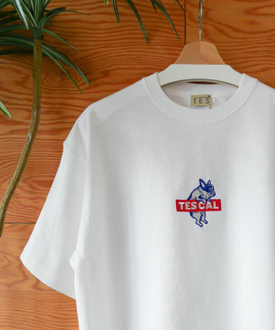 【WEB / FLAG SHOP限定】TES CAL BOX LOGO EMB BIG T-SHIRT /オーバーサイズ・ビッグシルエット・半袖T