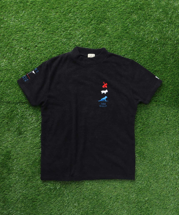 TES-GOLF COMFORTABLE PILE MOC NECK T-SHIRT / モックネックパイルTシャツ