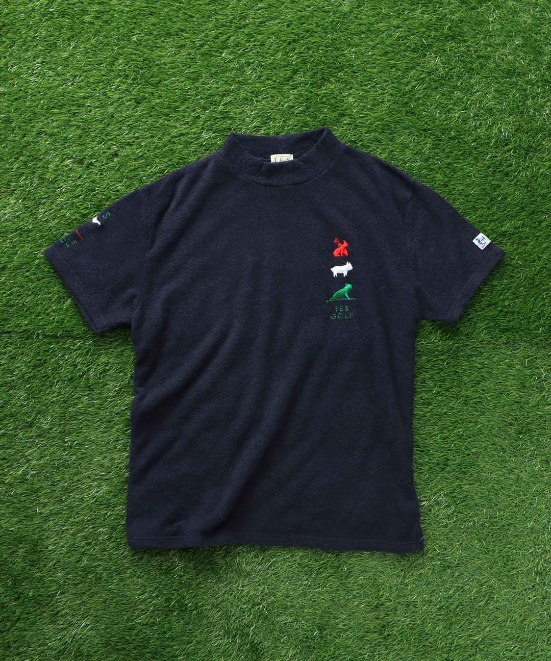 TES-GOLF COMFORTABLE PILE MOC NECK T-SHIRT / モックネックパイルT