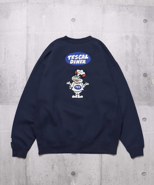 TES CAL DINER EMB BIG SWEAT / クルーネックスウェット