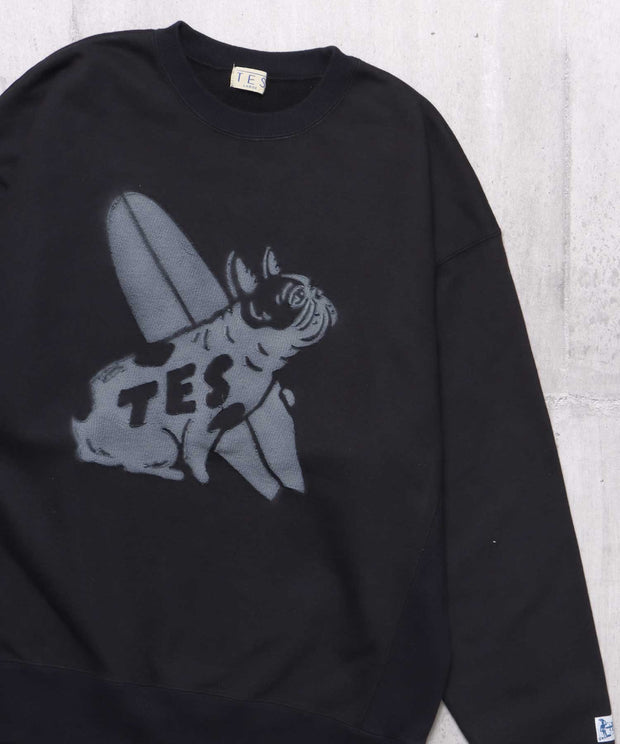 TES BUHI CAFE OPAL FINISH CREW NECK SWEAT / クルーネックスウェット