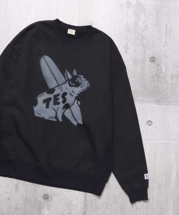 TES BUHI CAFE OPAL FINISH CREW NECK SWEAT / クルーネックスウェット