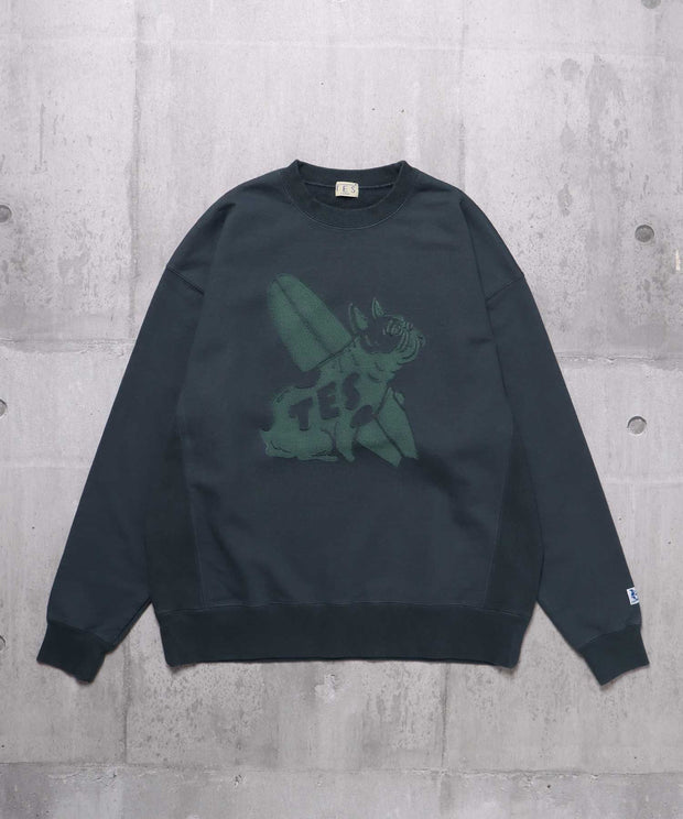 TES BUHI CAFE OPAL FINISH CREW NECK SWEAT / クルーネックスウェット