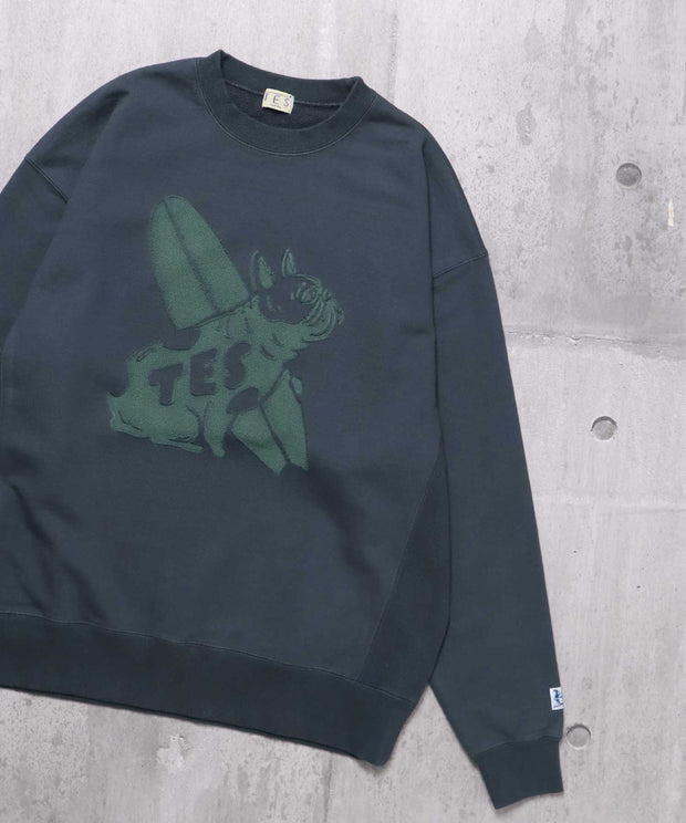 TES BUHI CAFE OPAL FINISH CREW NECK SWEAT / クルーネックスウェット