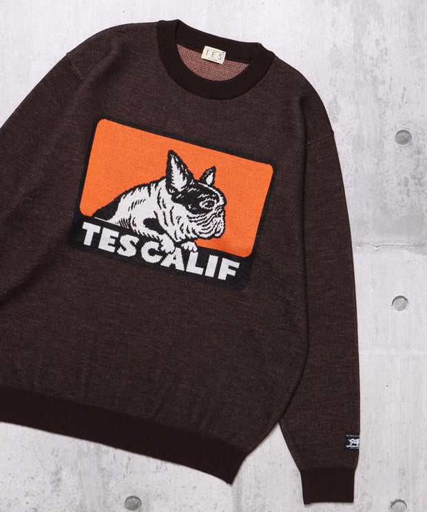 TES BOX LOGO JQ CREWNECK KNIT / クルーネックニット