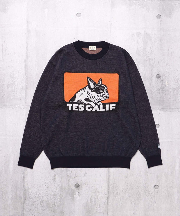 TES BOX LOGO JQ CREWNECK KNIT / クルーネックニット