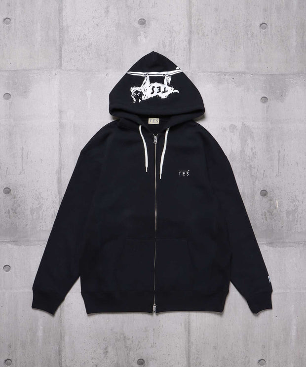 《一部予約商品》TES LOCAL CREW ZIP PARKA / スウェットパーカー