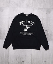 TES SURF'S UP FLOCKY CN SWEAT / クルーネックスウェット