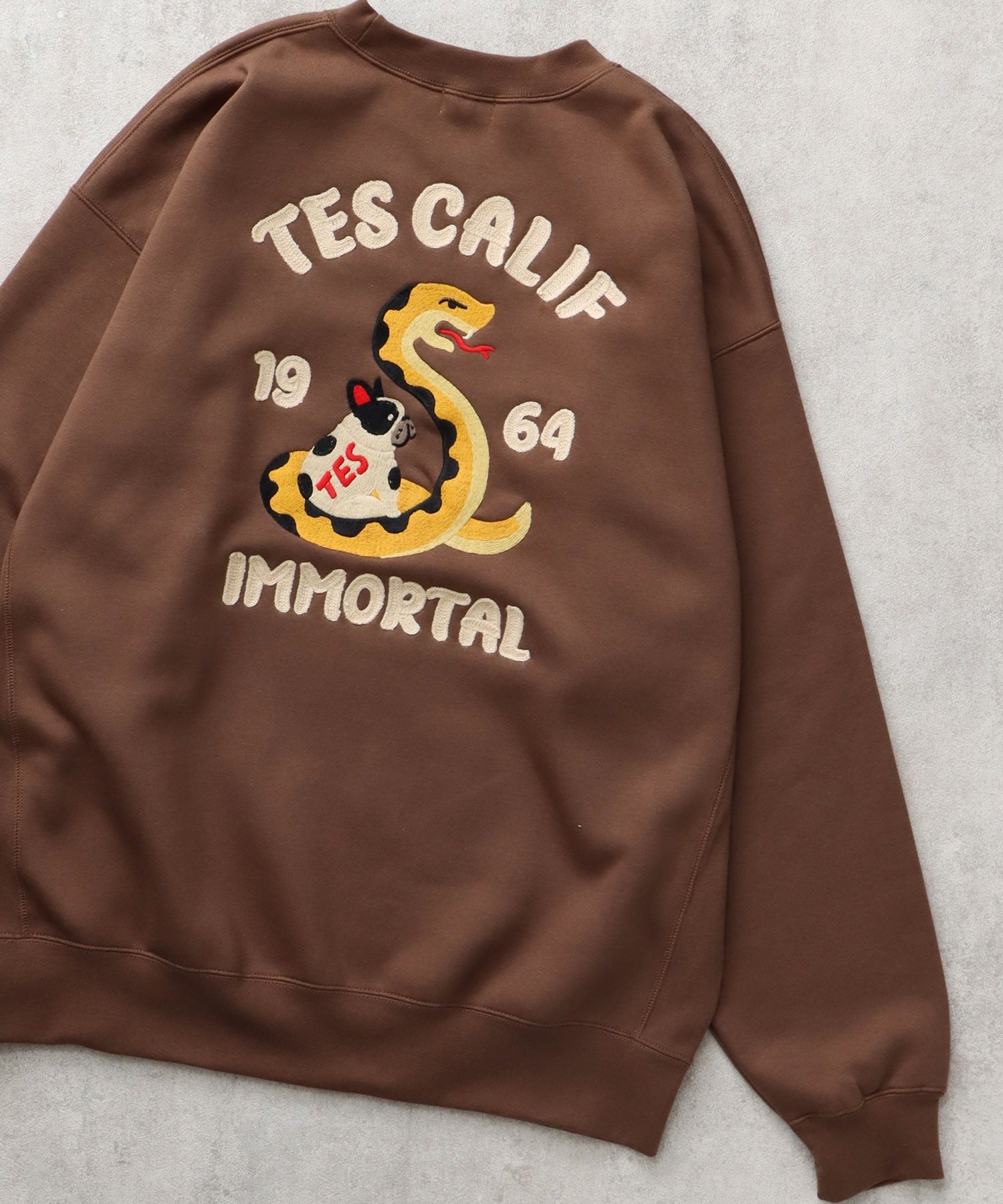 TES 2025 SNAKE CHAIN EMB BIG SWEAT / クルーネックスウェット – TES