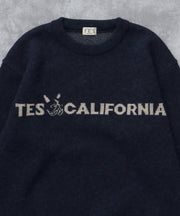 《11月下旬お届け予定》TES LOGO JQ WOOL KNIT / クルーネックニット