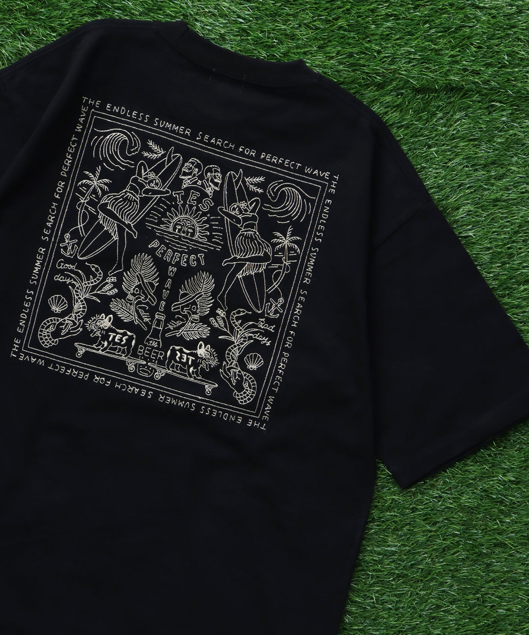 TES BANDANA EMB BIG T-SHIRT / ビッグシルエットTシャツ – TES | THE