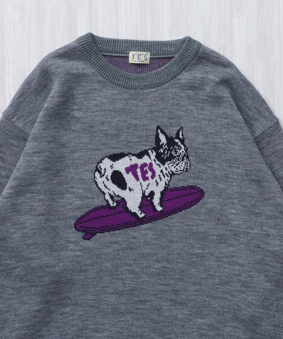 WEB / FLAG SHOP限定】TES JAPAN MADE TURN BUHI KNIT CN /クルー