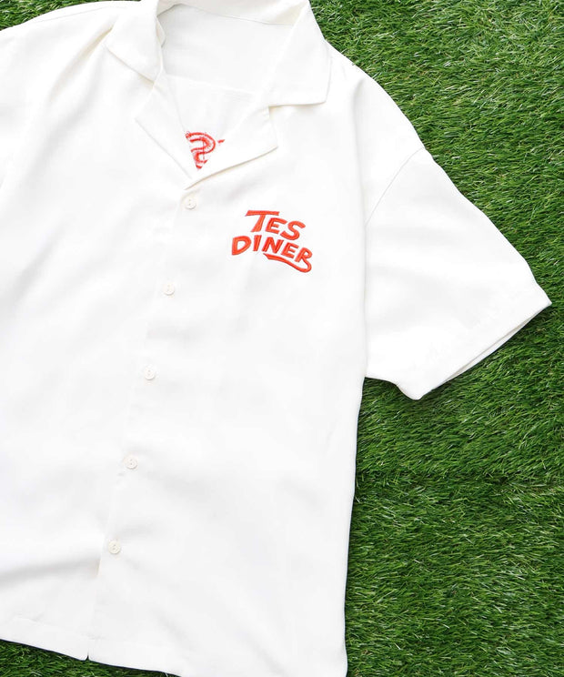 《5月上旬お届け予定》	TES PIZZA DINER CREW EMB SHIRT / 半袖シャツ