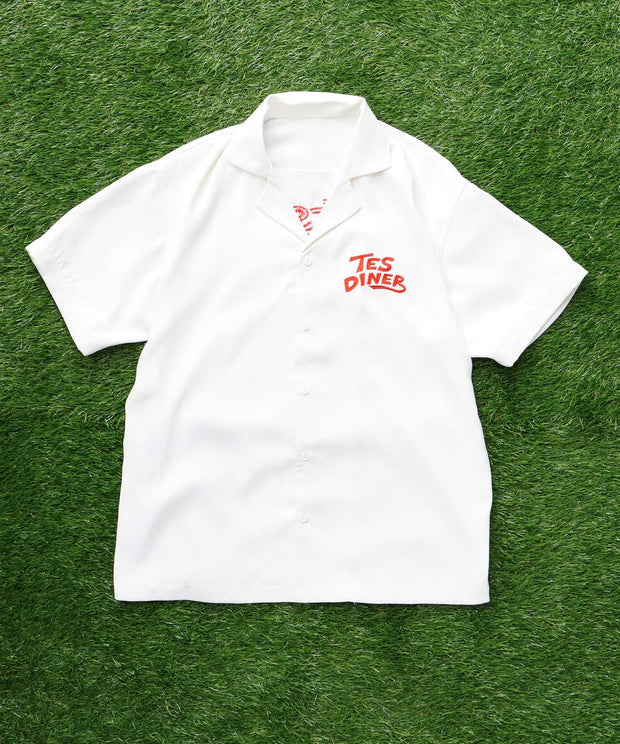 《5月上旬お届け予定》	TES PIZZA DINER CREW EMB SHIRT / 半袖シャツ