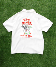 《5月上旬お届け予定》	TES PIZZA DINER CREW EMB SHIRT / 半袖シャツ