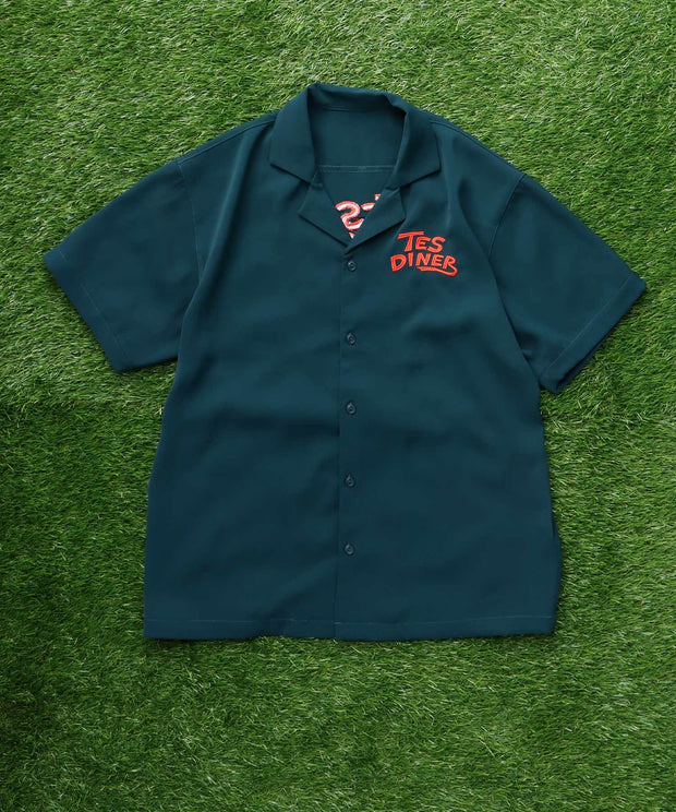 《5月上旬お届け予定》	TES PIZZA DINER CREW EMB SHIRT / 半袖シャツ