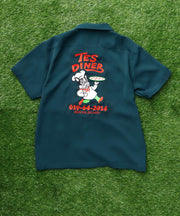 《5月上旬お届け予定》	TES PIZZA DINER CREW EMB SHIRT / 半袖シャツ