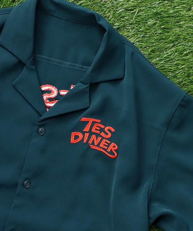 《5月上旬お届け予定》	TES PIZZA DINER CREW EMB SHIRT / 半袖シャツ