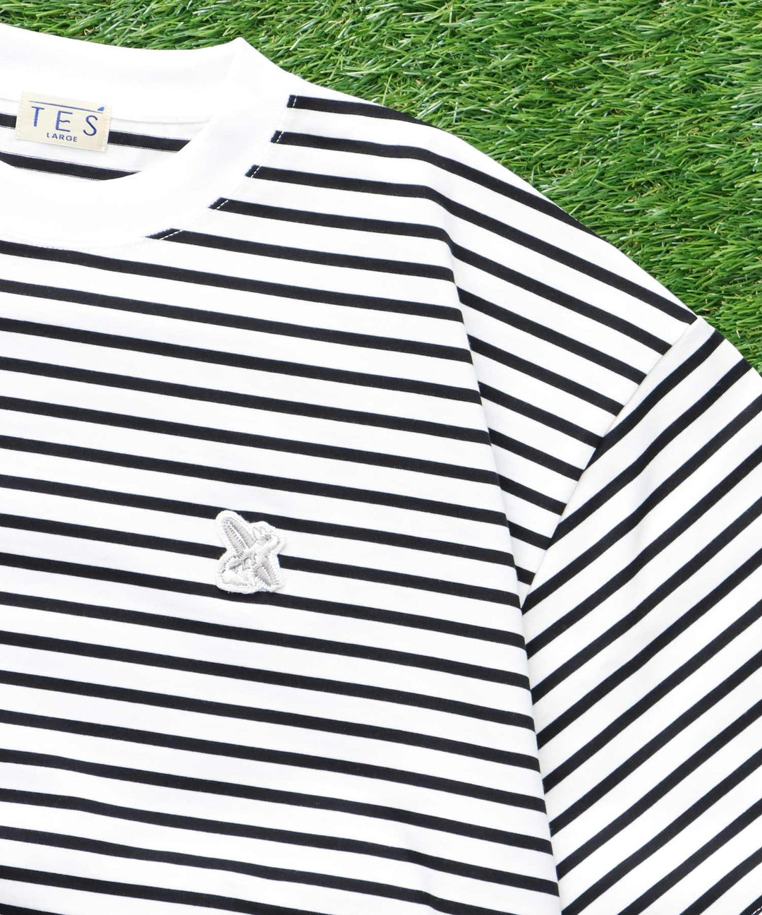 新品未使用 TIMEWORN CLOTHING BORDER TEE SHIRT 半袖 オーバーサイズド コットン Tシャツ Micro Border ブラック