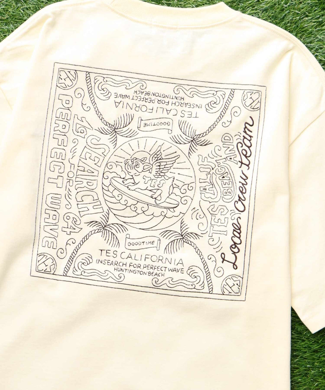 TES BANDANA EMB BIG T-SHIRT / ビッグシルエットTシャツ – TES