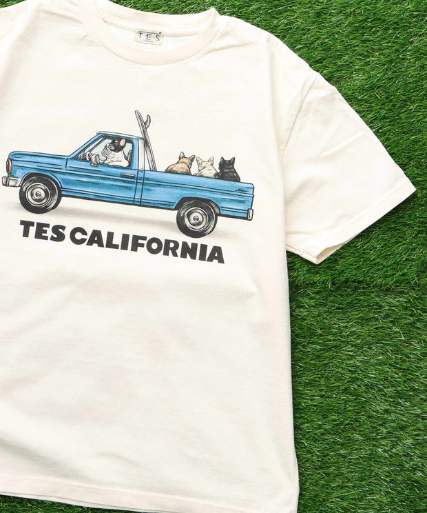 《5月上旬お届け予定》TES 4BUHI SURF TRUCK T-SHIRT / Tシャツ