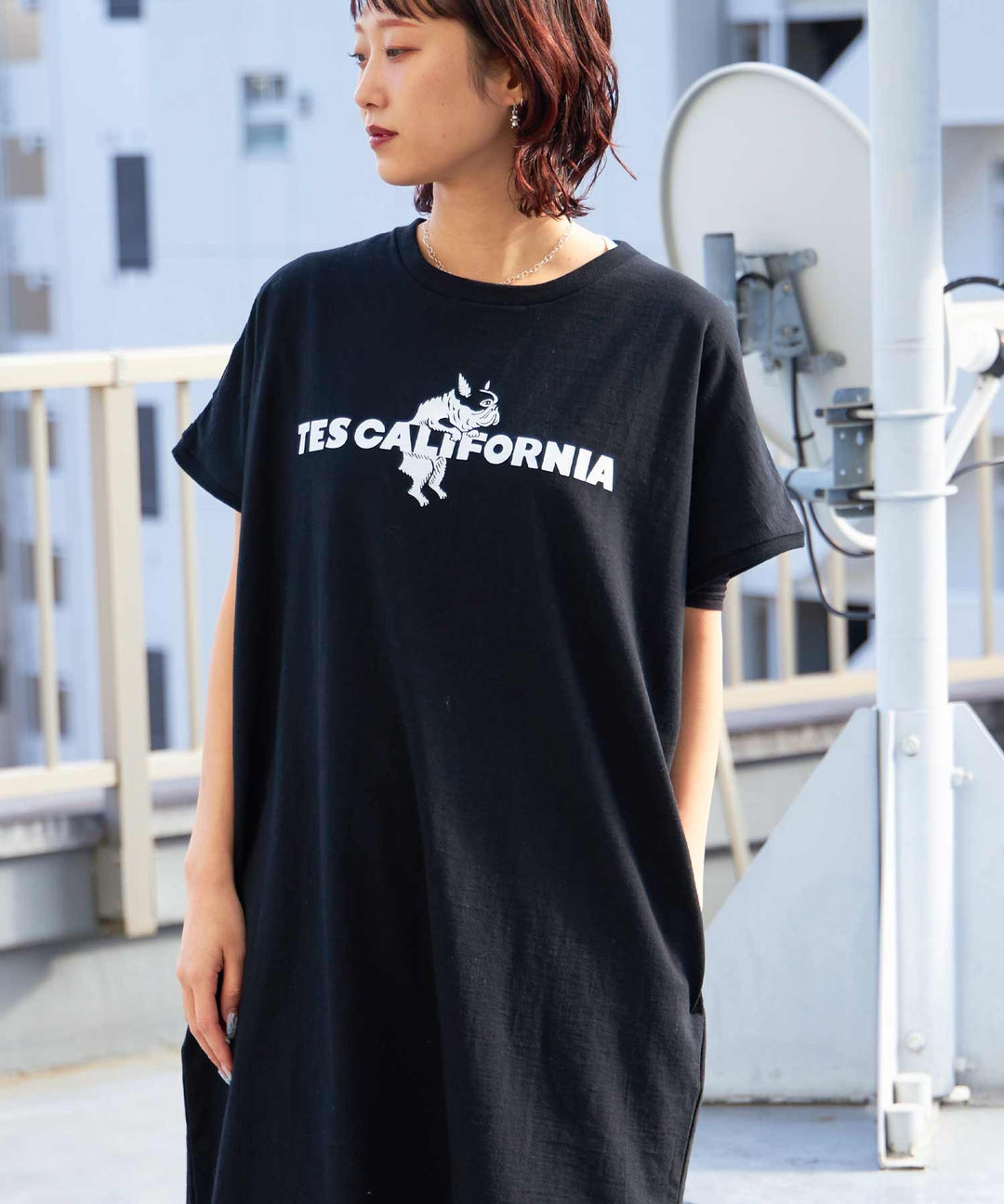 TES ORGANIC COTTON FLOCK LOGO ONE PIECE / ワンピース – TES