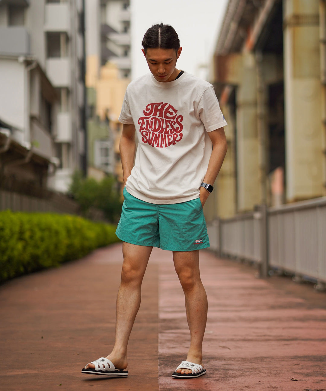 CHASE(CHASSE) ナイロンT&ショーツセットアップ ネイビー