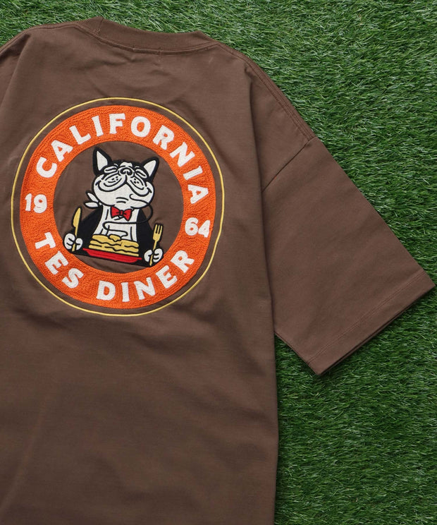 TES CALIFORNIA DINER EMB BIG T-SHIRT / ビッグシルエットTシャツ